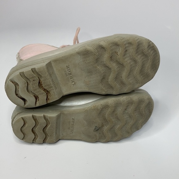 Sperry lace up Duck Boots pink silver gray size 2 youth - Picture 7 of 10